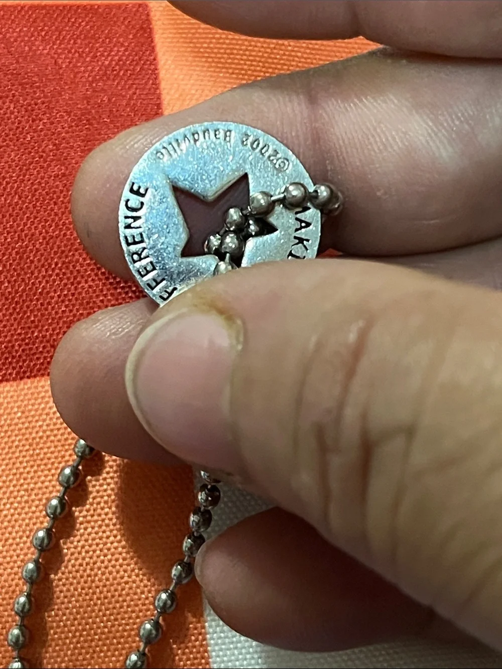 Wounded Warrior Project 2021 Gray Key & Card Holder with Ball Chain